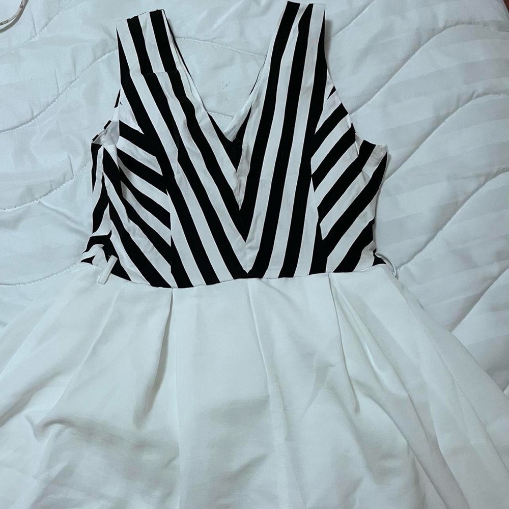 Black and White Striped Dress